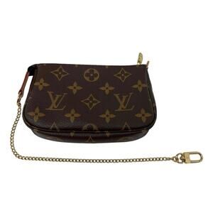 Louis Vuitton Pochette Accessoires Monogram Shoulder Bag Mini Brown Canvas